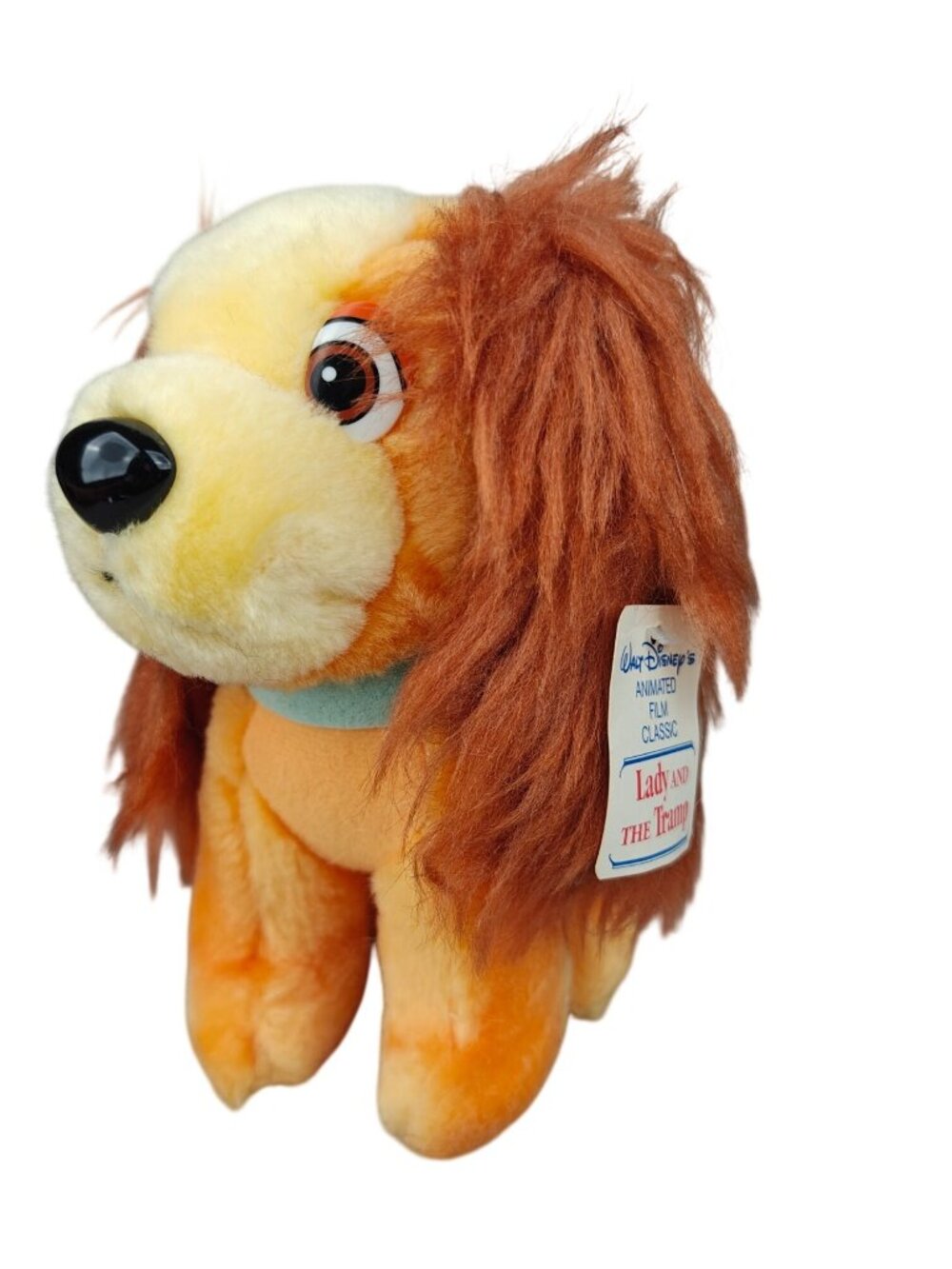 Vintage Disney Lady And The Tramp Lady Plush Stuffed Animal 7" Orange NWT